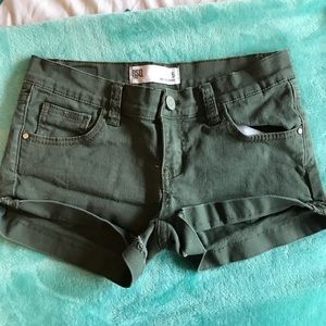Green shorts from Tilly’s